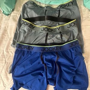 2 pairs of grey and 1 blue jockey boxerbrief